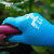多给力 丁腈涂层手套 耐磨涂掌防滑贴手环卫绿化尼龙手套WG-500G 蓝色1双 M码 300441