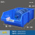 货架斜口分类零件盒组合式物料盒元件盒塑料盒螺丝盒工具箱收纳盒 宝蓝色 Q8-700*470*255