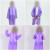 圣驰 非一次性成人雨衣户外防水加厚全身eva连体雨衣 紫色 束口成人轻便款
