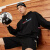 匹克篮球文化连帽卫衣男子2021新款假两件背心拼接运动休闲套头衫DF611031 黑色 XS/160