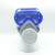 以勒8500A防毒防尘口罩连体单盒过滤式眼罩口罩一体防护面具面罩防化工气体工业粉尘全面具 8500A面具+100片防尘棉