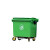 劳保佳 垃圾车 大型环卫垃圾桶 塑料大号市政垃圾车加厚垃圾车 绿色 660L加厚