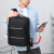 男士双肩包新款简约大容量商务电脑背包户外旅行时尚休闲学生书包 黑色