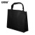 安赛瑞 无纺布手提袋 加固折叠购物袋 黑色1个 40x32x12cm 2A01265