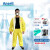 Ansell安思尔3000耐酸碱连体防化服微护佳防油实验化工黄色分体 分体半面罩套装（防有机酸性） XL