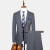 斯哲维世（SZONVOS）品牌轻奢男装西服套装男新款高档灰纹大码西装二件套礼服职业正装 灰条纹两件套 165/S