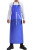 新吉星 PVC防水围裙 耐油耐酸碱工作服围裙 加厚加长款蓝色 均码
