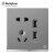 西屋（Westinghouse）五孔插座面板W71023USB/2_GY 维品系列尊爵灰 带USB网络墙壁暗装86型