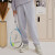 匹克（PEAK）运动裤女秋季新款针织宽松加厚长裤跑步束脚健身休闲裤子DF324018 浅蓝 S/160
