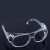 防风眼镜劳保镜防沙防灰尘透明框护目镜男女挡风骑行眼镜防镜 玻璃片透明框+镜布+镜盒
