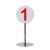 晶事达（JINGSHIDA）场地靶位数字标示牌 圆形靶位牌坐地数字牌 直径15cm 高45cm