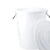 华睿星塑料大水桶 圆形收纳桶储物桶 酒店厨房储水桶 白色45L带盖