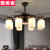 爱美者风扇吊灯客厅吊扇灯新中式带电扇灯扇一体家用隐形变频年新款 中式经典42寸-6头三色变光+变频
