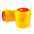 【圆形4L】黄色塑料垃圾桶圆形一次性 医疗利器盒 锐器桶