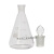 棕色具塞三角烧瓶 玻璃锥形瓶有刻度高硼硅耐高温实验器材500ml 透明50mL