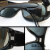 牛皮面罩电焊防护强光焊工镜眼镜黑色玻璃防透明 黑色+面罩+松紧绳