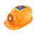 HKNA太阳能风扇安全帽内置电风扇帽子可充电空调制冷降温神器工地头盔 黄色双风扇标准款空调版喷雾制冷降温 送充电器