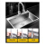 手工水槽单槽 厨房304不锈钢加厚大单槽套餐台下洗菜盆水池 三孔5045配下水