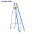 稳耐（werner）玻璃钢单侧平台人字梯（带轮自锁）梯长4.67米十二步梯承重170kg施工作业登高梯P170-12CN FG