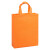 益美得 SW-207 无纺布袋子（50个）手提袋定做加印logo包装袋 环保袋礼品广告袋 橘色 41*35*12