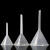 海斯迪克 HKQS-186 塑料透明小漏斗 实验室三角漏斗 耐高温锥形漏斗 90mm（10个）