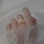 世纪约定洛世奇珍珠蝴蝶戒指女法式轻奢复古感气质女生网红食指指环可 蝴