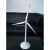 定制适用仿真电动风机模型风力发电机商务工艺品拼装发电风车玩具摆件 白色 90