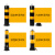 浦镕钢管警示柱地桩路障杆物业反光防撞柱75cm高2.0厚黑漆黄膜PB008