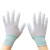 勒塔(LETA) 尼龙手套 PU涂指 涂掌 浸胶涂层点塑手套 防滑手套 绿色 PU涂掌（绿M-1双）LT-PPE567
