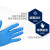爱马斯APFGWC一次性丁腈橡胶手套蓝色无粉指尖麻洁净室实验室化工标准特惠型L码100只装