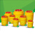 采易乐 圆形利器盒 卫生所锐器盒 黄色小型医疗利器盒 废物回收桶8L03597