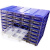 电子五金工具收纳盒组合物料积木式器零配件箱抽屉墙塑料分类柜 单个蓝色P068(带隔片)