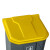知旦 塑料垃圾桶 80L灰盖款 物业小区共用垃圾桶酒店宾馆商用垃圾桶可定制 ZT240