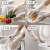 kinbata洗碗手套女防水家用厨房刷碗洗衣服洗菜贴手清洁耐用家务塑胶手套 白色 (10双装)
