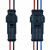 汽车防水连接器接线端子专用汽车线插头2p带线公母 对接插头 2P不带线（10只装）