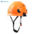 山都澳ABS安全帽 电力施工带护目镜可印logoA982 绿色 均码