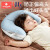 科巢婴儿定型枕头0到6个月以上-1岁宝宝新生儿矫纠正头型四季 冰川蓝【TPE软管】+护洗袋