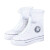 普舍（PUTSCHE）PVC雨鞋套 防雨防汛带拉链加厚底防滑雨靴套 磨砂白色 35码 