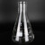 三角烧瓶 高硼硅玻璃锥形瓶带塞大口500ml配三角瓶硅胶塞子实验室 广口50ml+塞30-34mm 环球