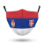 似晨缤纷 世界杯足球冰丝口罩欧洲杯葡萄牙球迷薄款透气防晒防尘面罩可水洗 塞尔维亚 2个装（可重复使用） 