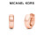 MICHAEL KORS【白鹿同款】迈克高仕MK简约设计小众925银法式耳环轻奢女友礼物 玫瑰金色 MKC1599AA791