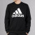 adidas 阿迪达斯加绒卫衣男装 冬季新款跑步健身篮球运动服上衣休闲卫衣圆领套头衫加厚保暖 GK9074 黑色加绒款 2XL(185/108A)