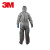 3M 防护服4570灰色连体带帽化学透气防酸碱防化服喷漆防尘工业防护服 XL 