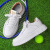 QLHF小白男鞋夏季青少年运动休闲纯白色厚底板鞋2023 白棕 39标准运动码