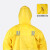 代尔塔 407007连体雨衣PVC雨衣成人雨衣防暴雨带反光条 黄色 M 
