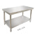 不锈钢桌子长方形正方形双层工作台加厚餐馆台子打荷商用 加厚150长*80宽*80高双层