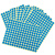 海斯迪克 彩色不干胶圆点标签贴纸 圆形标记分类贴 10mm(2475贴)蓝色 HKCX-401