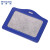 稳斯坦 WST214 PU胸牌皮 员工胸卡 工牌证件套 学生门禁 卡套(横式-蓝色113*73mm）