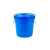 大容量塑料桶圆桶加厚工厂车间酿造发酵酿酒消毒用铁柄带盖蓝色白 50升桶带盖蓝色装70斤水