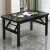 长条折叠桌可折叠长方形矮桌街边地摊小桌子便携式 黑理石纹-黑色桌架-120长*60宽*5